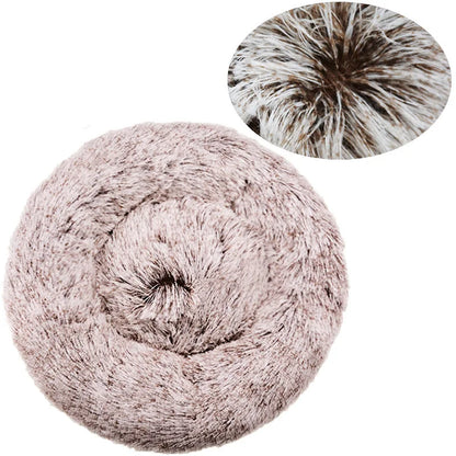 🛏️ Plush Round Pet Bed – Ultra Soft & Winter-Warm