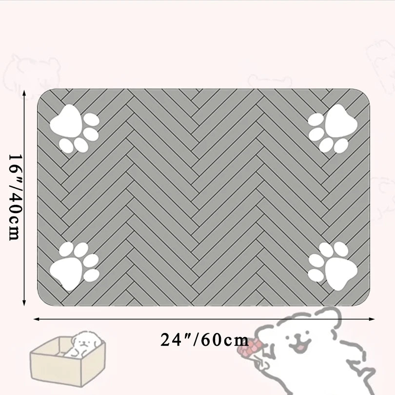 🐾 Waterproof Feeding Mat – Absorbent Placemat for Pet Bowls