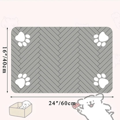 🐾 Waterproof Feeding Mat – Absorbent Placemat for Pet Bowls