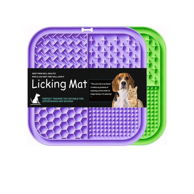 🐾 Silicone Lick & Slow-Feeding Mat with Suction Base