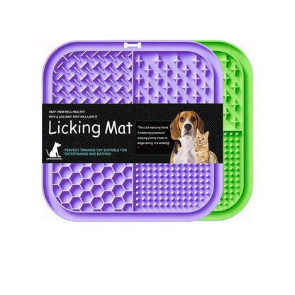 🐾 Silicone Lick & Slow-Feeding Mat with Suction Base