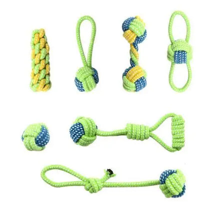 🦴 Rope Ball Chew Toy – Durable Cotton Tugger 🧵