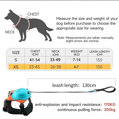 🐶 HLZS 2-in-1 No Pull Dog Harness with Retractable Leash – Comfort, Control & Freedom in One!