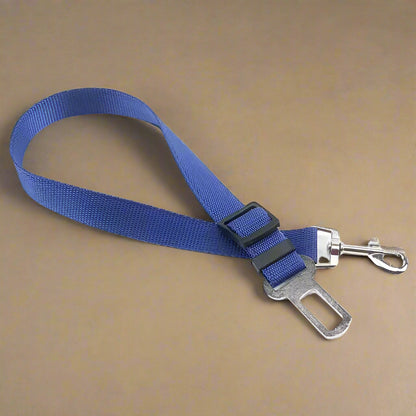 🚗 Adjustable Dog Seat Belt – Secure Car Harness for Dogs