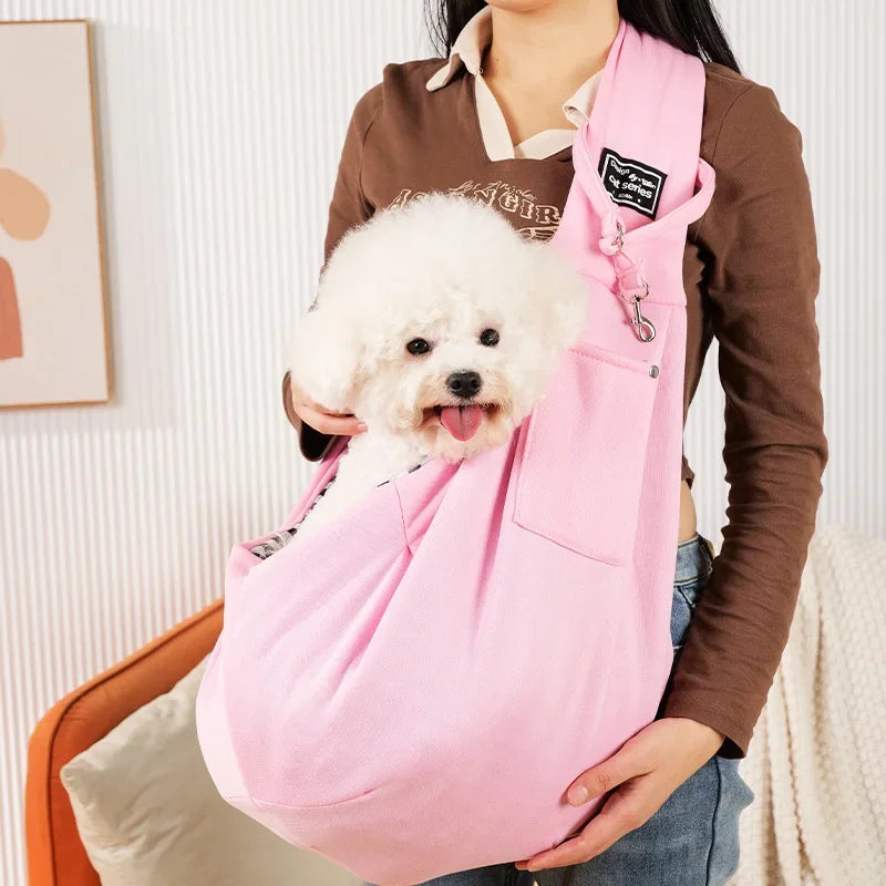 👜 Hands-Free Pet Sling Carrier – Stylish Cross-Body Bag for Small Pets