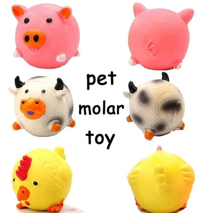🔊 Vocal Pet Toy – Squeaky Animal Sound Ball