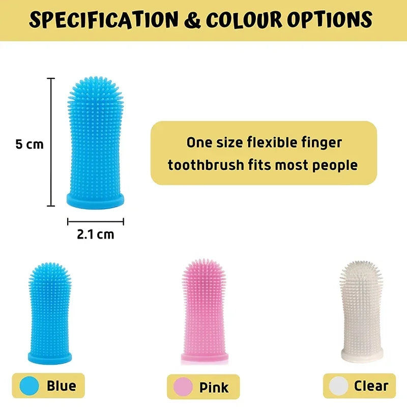 🦷 Silicone Finger Toothbrush – Gentle Dental Tool for Pets