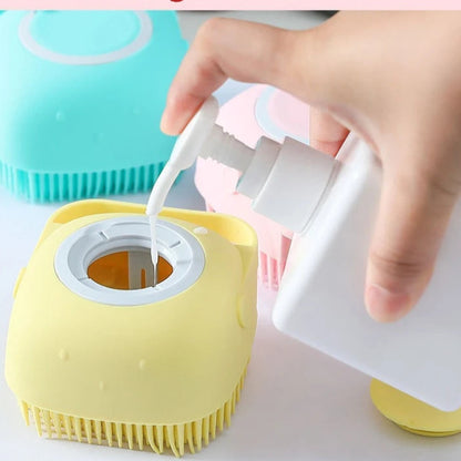 🛁 Soft Silicone Pet Bath Sponge – Gentle Grooming