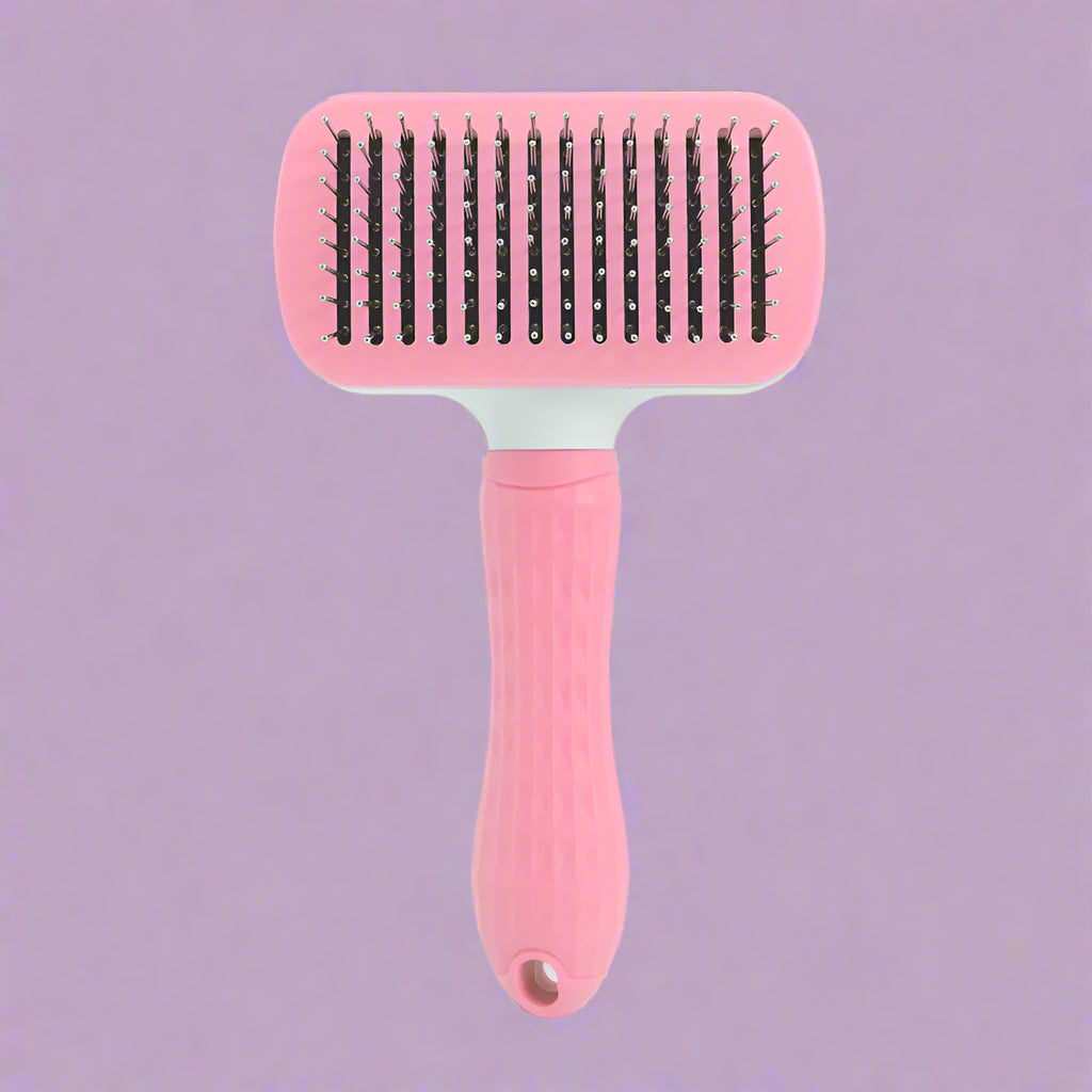 🐾 Grooming Shedding Brush – One-Push Stainless Steel Tool