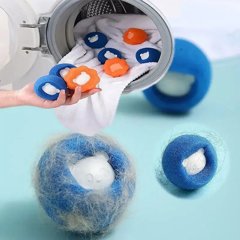 🐾 Pet Hair Remover Laundry Balls – Reusable Wash Filter