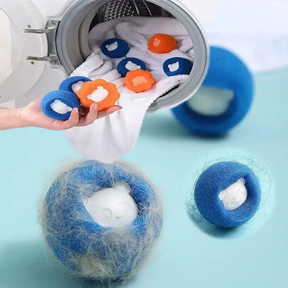 🐾 Pet Hair Remover Laundry Balls – Reusable Wash Filter