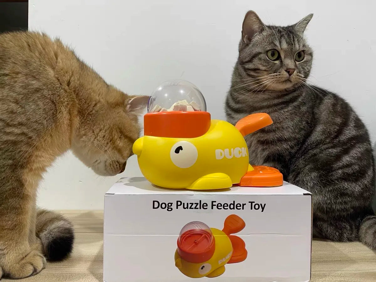 🦆 2-in-1 Interactive Dog Toy & Treat Dispenser – Fun, Smart & Healthy Playtime