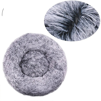 🛏️ Plush Round Pet Bed – Ultra Soft & Winter-Warm