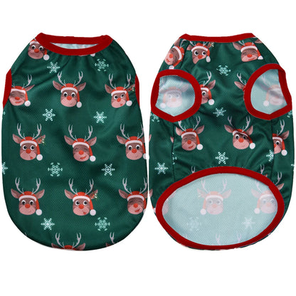 🎉 Christmas Party Vest – Festive Print for Small Pets