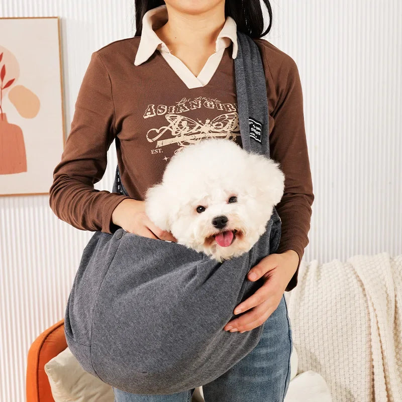👜 Hands-Free Pet Sling Carrier – Stylish Cross-Body Bag for Small Pets