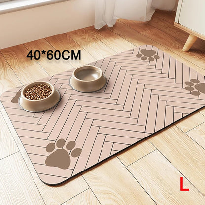 🐾 Waterproof Feeding Mat – Absorbent Placemat for Pet Bowls
