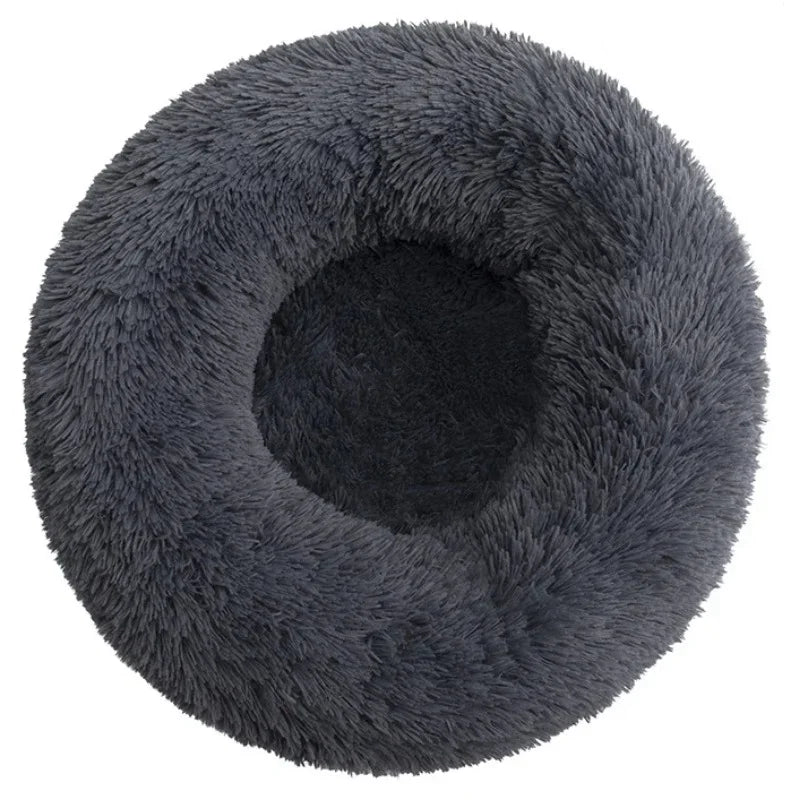 🛏️ Plush Round Pet Bed – Ultra Soft & Winter-Warm