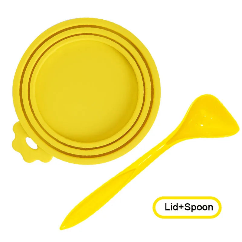 🥄 Reusable Pet Food Can Cover & Spoon – Portable Storage Set