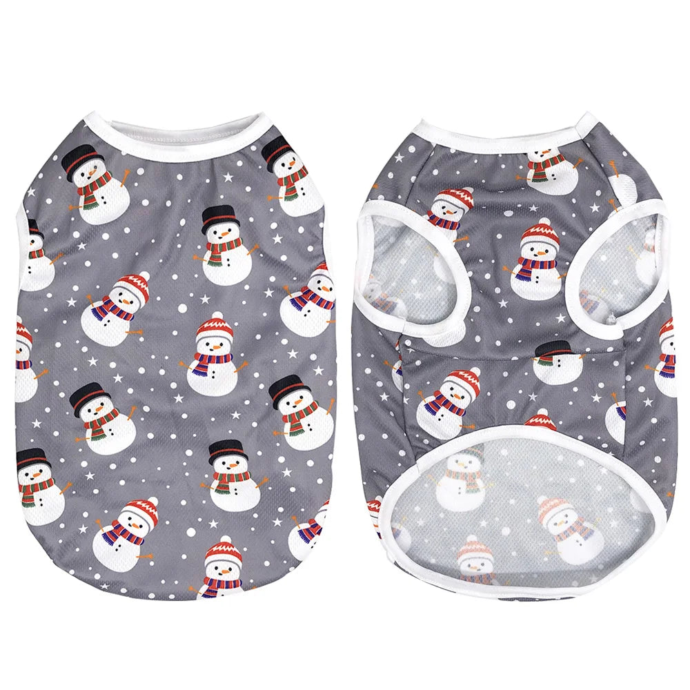 🎉 Christmas Party Vest – Festive Print for Small Pets