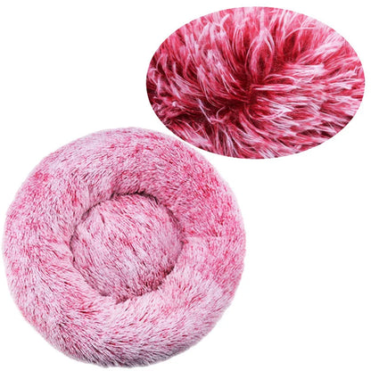🛏️ Plush Round Pet Bed – Ultra Soft & Winter-Warm