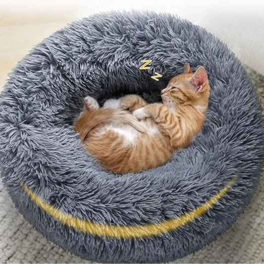 🛏️ Plush Round Pet Bed – Ultra Soft & Winter-Warm